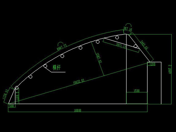 10米寬橢圓管大棚圖紙 10米寬橢圓管大棚圖紙